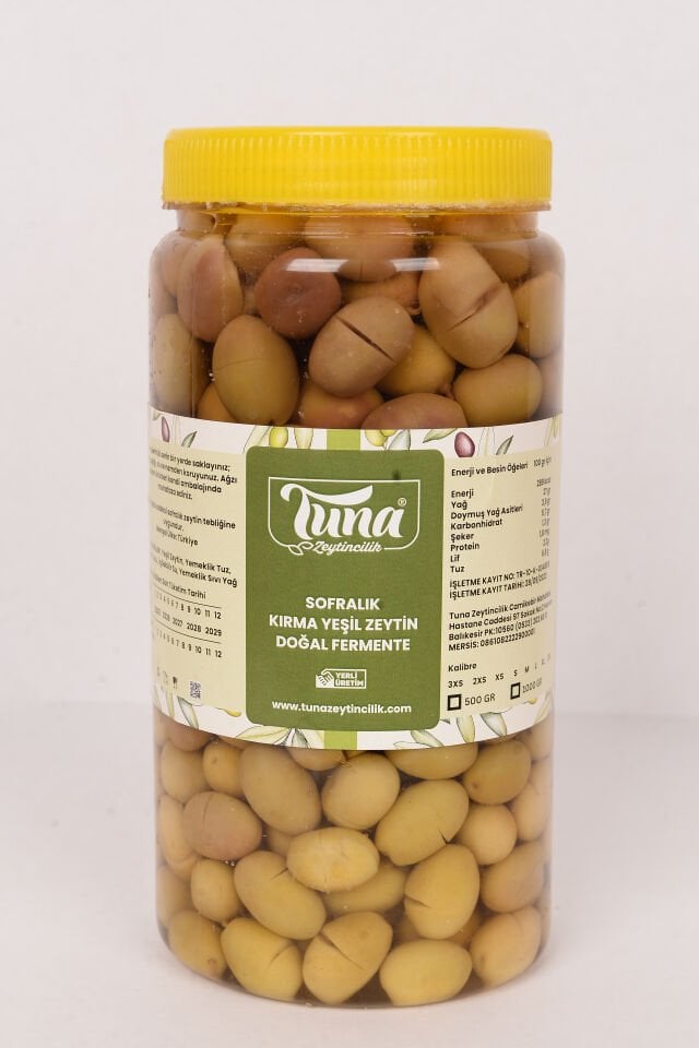 EDREMİT YEŞİL KIRMA ZEYTİN (1 KG)