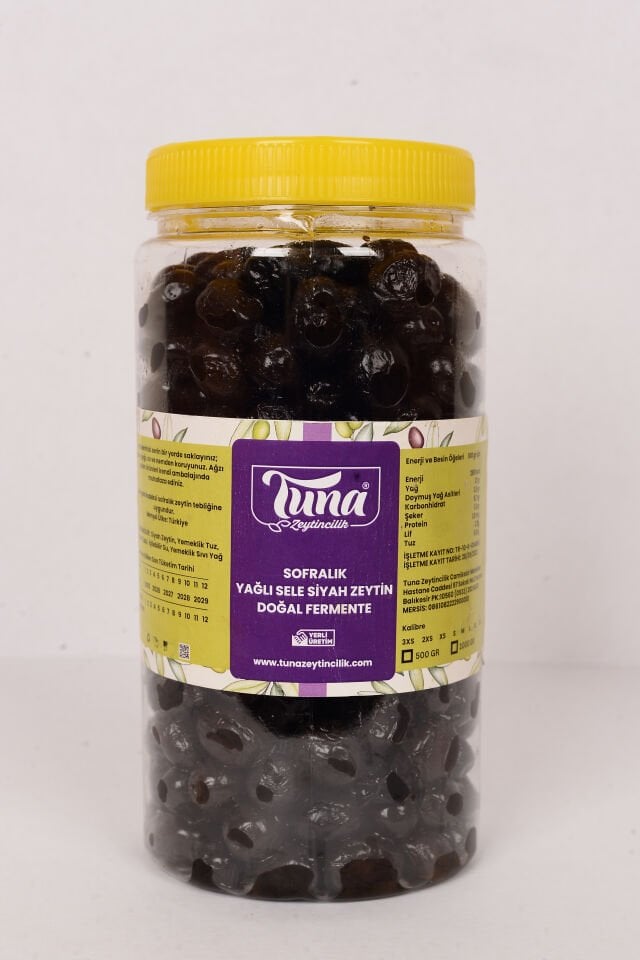 EDREMİT YAĞLI SİYAH SELE ZEYTİN (1 KG)