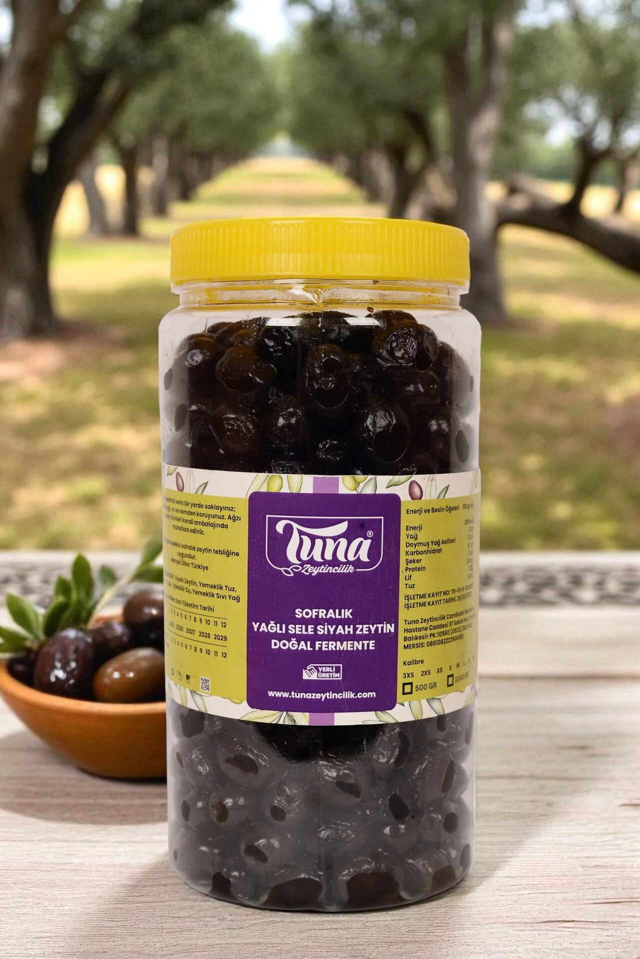 GEMLİK SİYAH ÇEVİRME ZEYTİN (1 KG)