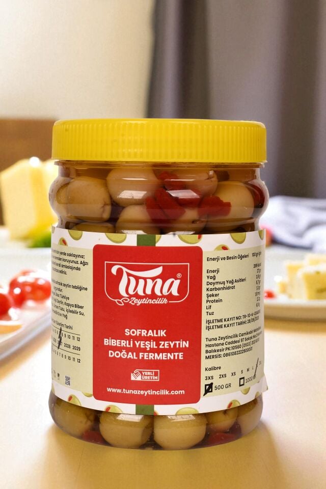 BİBER DOLGULU YEŞİL ZEYTİN