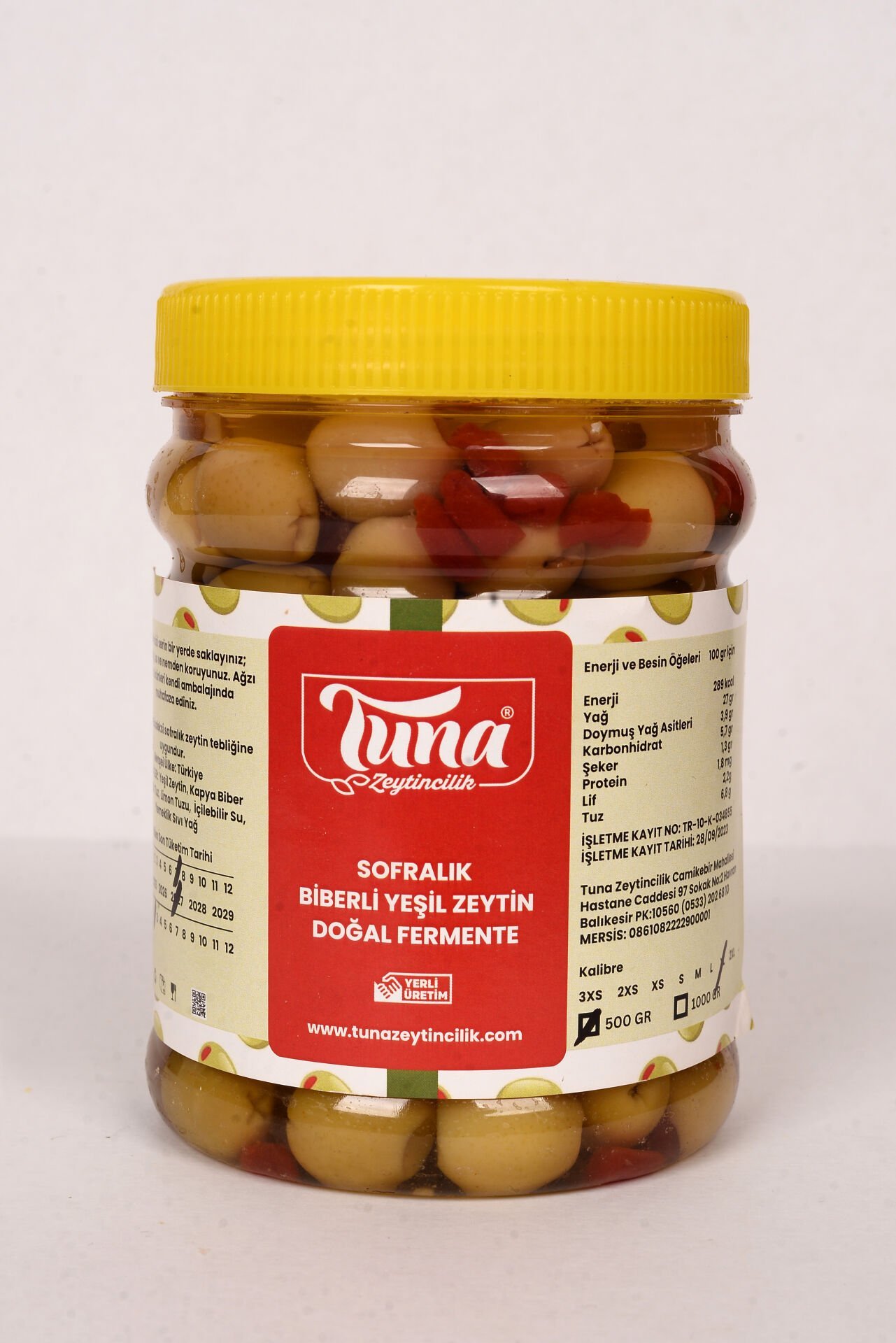 BİBER DOLGULU YEŞİL ZEYTİN